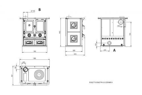 Holzherd Rosetta Sinistra Ceramica 5.0 von La Nordica